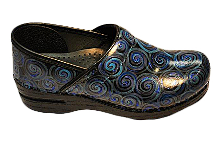 Custom Hand Painted Blue Footwear