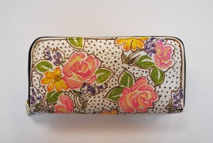 Custom Hand Painted Floral Purse