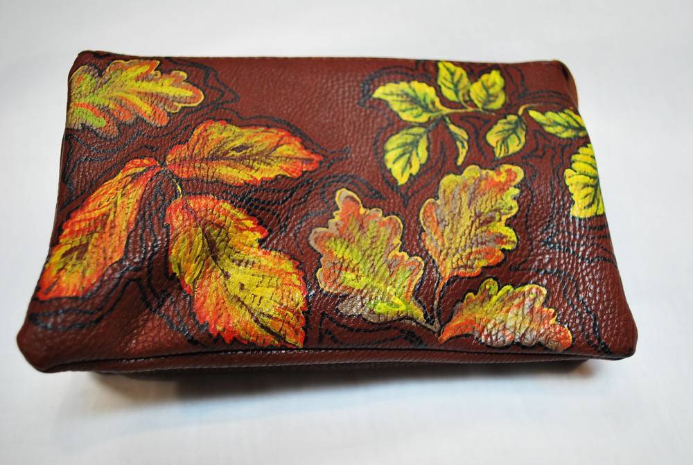 Custom Hand Painted Fall & Leaf Purse