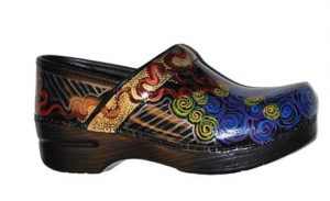 Limited Edition: Multi Gold Swirl Hand Painted Clogs