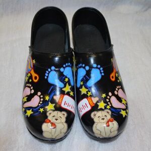 LIMITED EDITION DANSKO PROFESSIONAL HAND PAINTED CLOG - BABY THEME