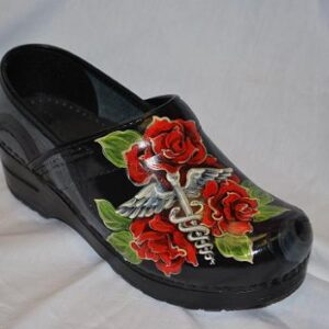 LIMITED EDITION DANSKO PROFESSIONAL HAND PAINTED CLOG - HEALING ROSE