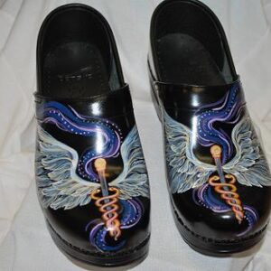 LIMITED EDITION DANSKO HAND PAINTED PROFESSIONAL CLOG - MEDICAL WINGS